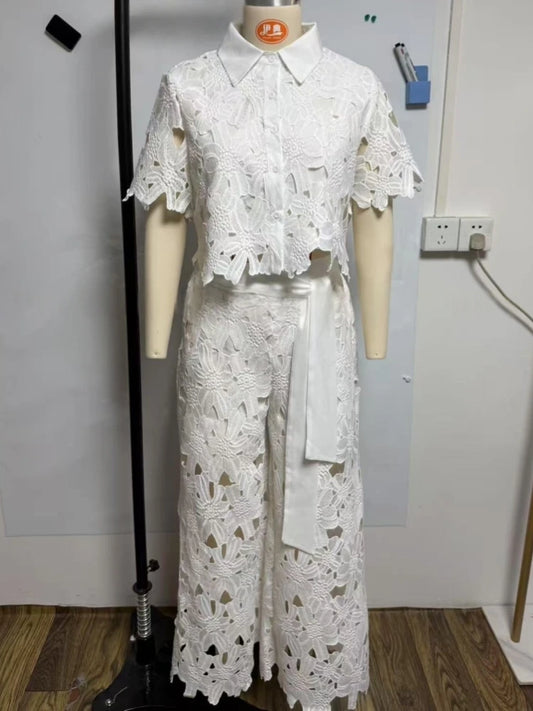 Camille  Top + Wide-leg Pants