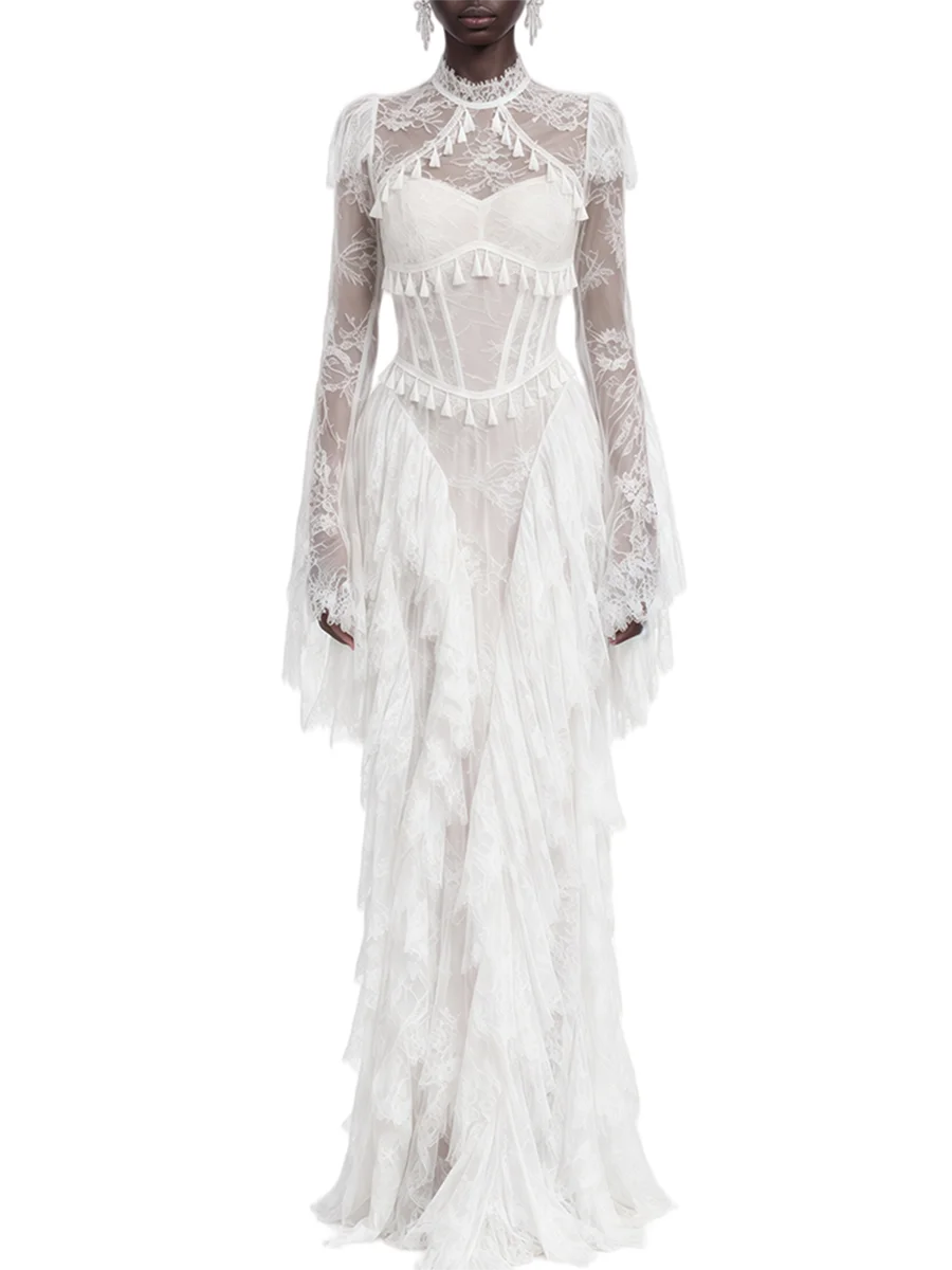 Ivory Nocturne Maxi Dress