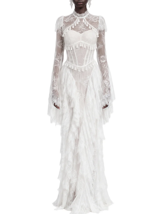 Ivory Nocturne Maxi Dress
