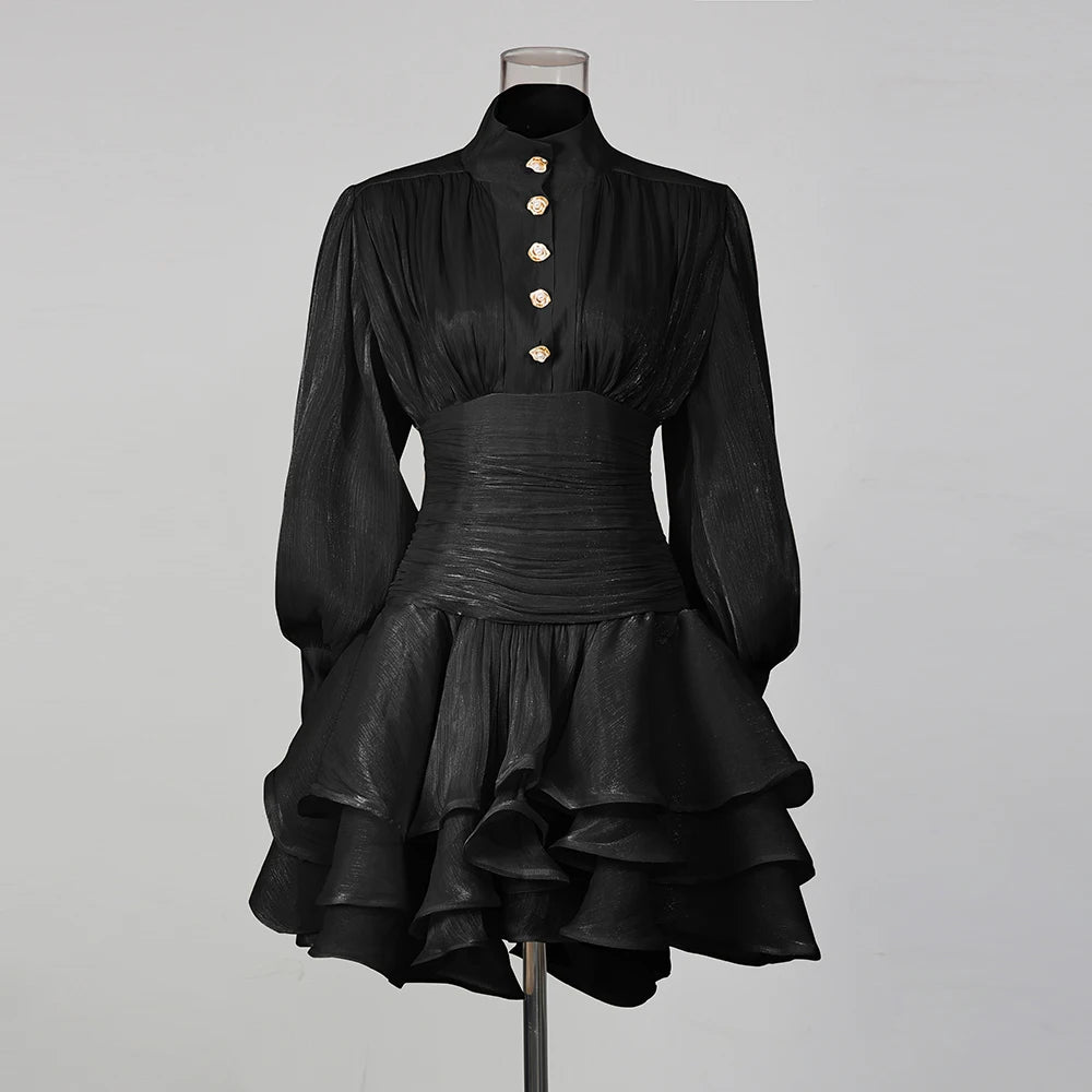 High Neck Organza Dress