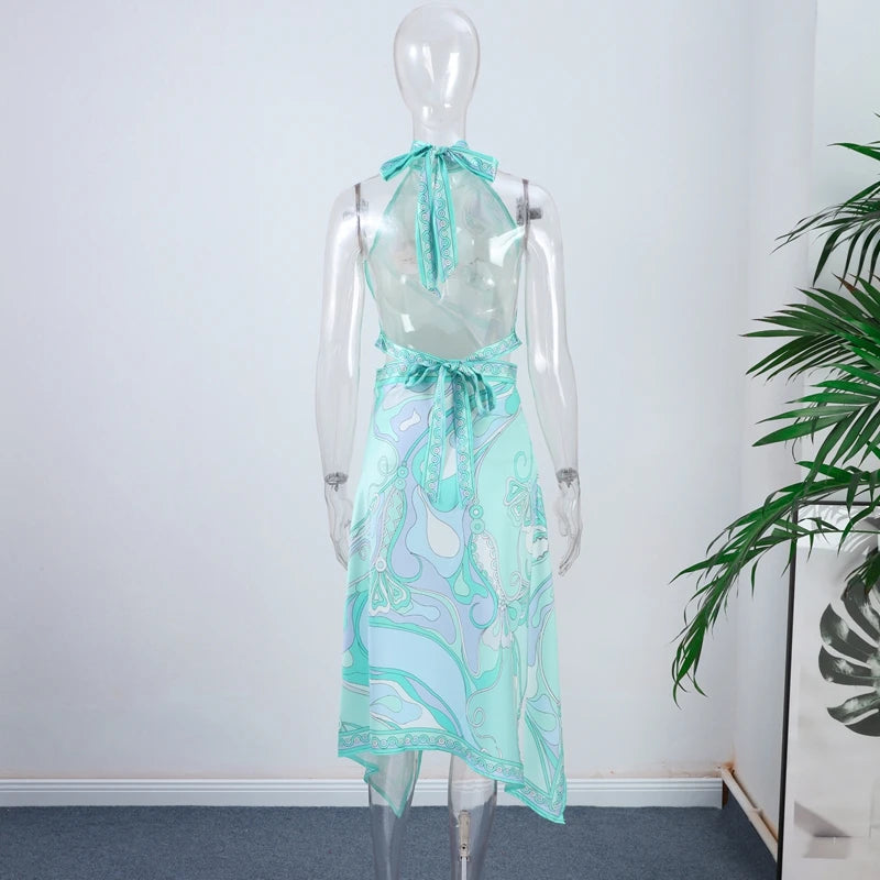 Punta Cana Satin  Skirt Suits