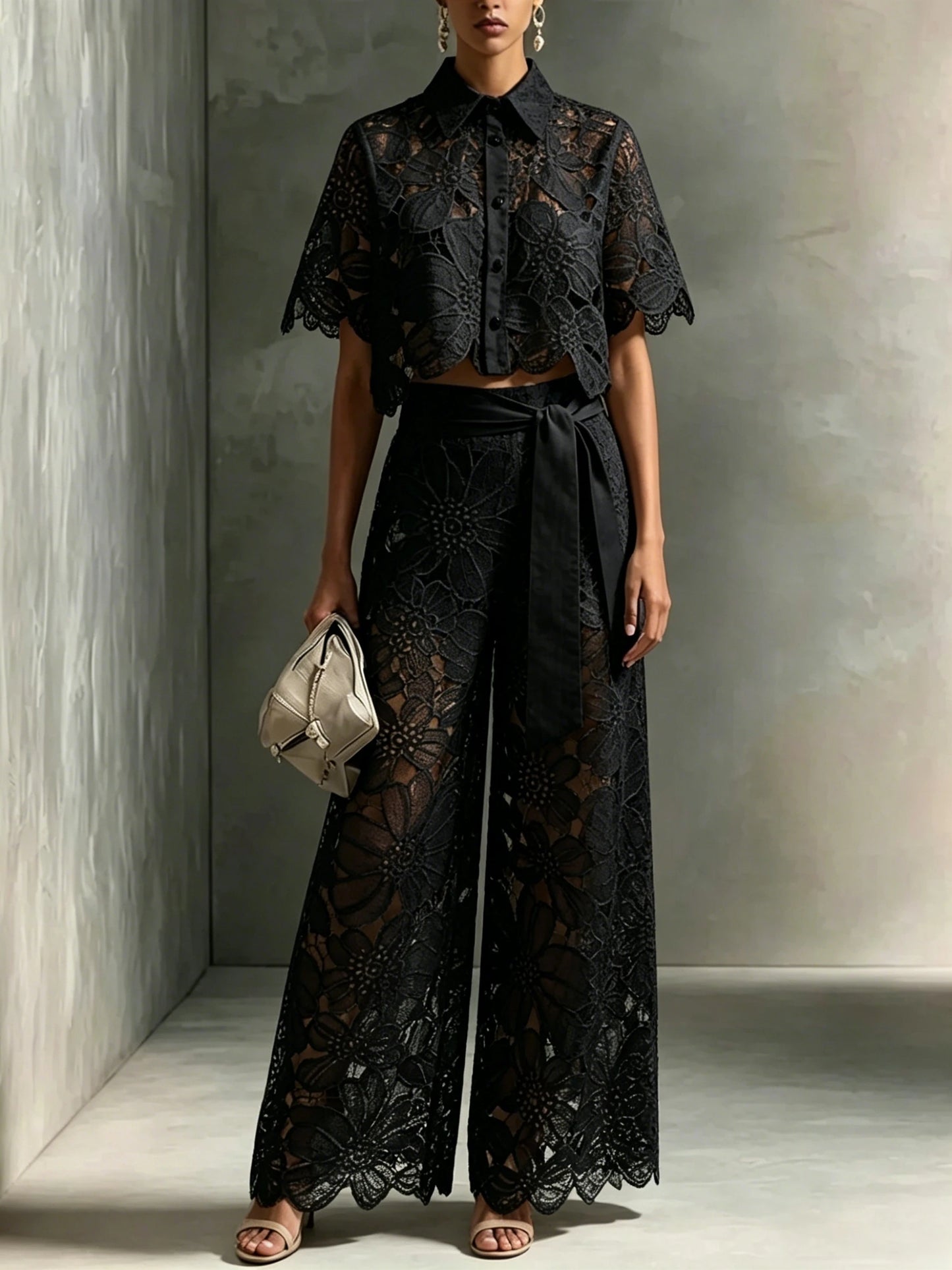 Camille  Top + Wide-leg Pants