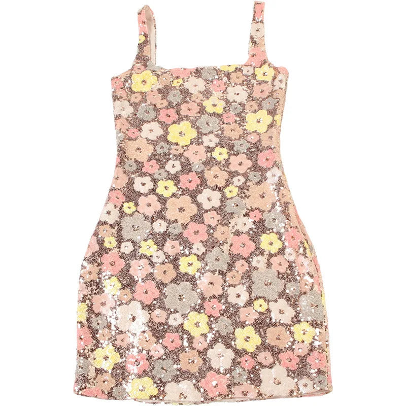 Floral Sequin Nightclub Dress