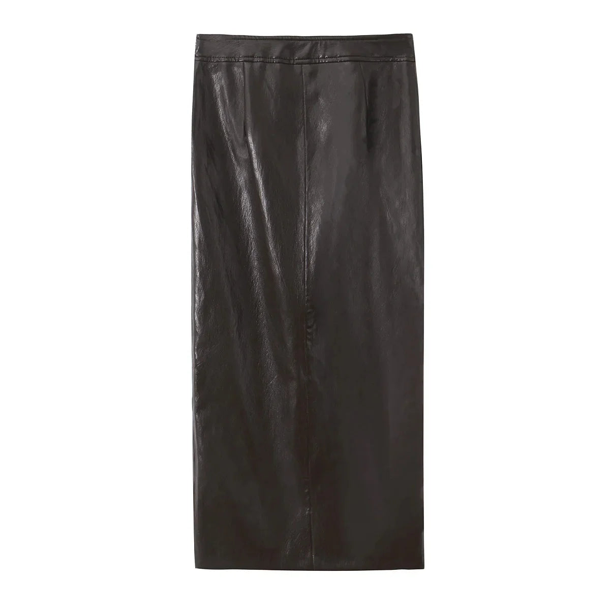 Leather Skirt Set with  Belt