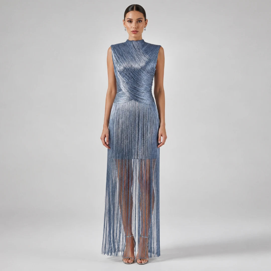 Hellen Fringe Bandage Dress