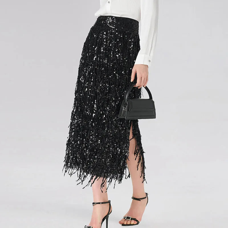 Glitter Sequined Skirt