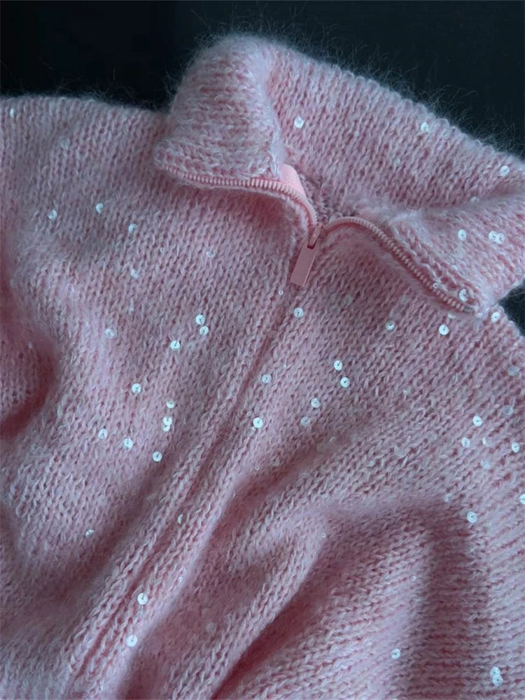Sequin Knitted Cardigan