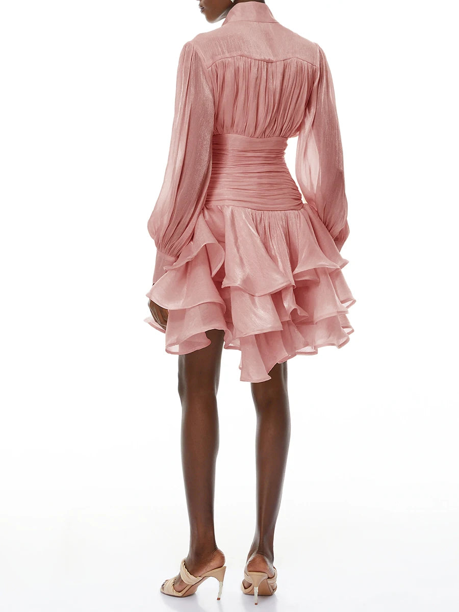 High Neck Organza Dress