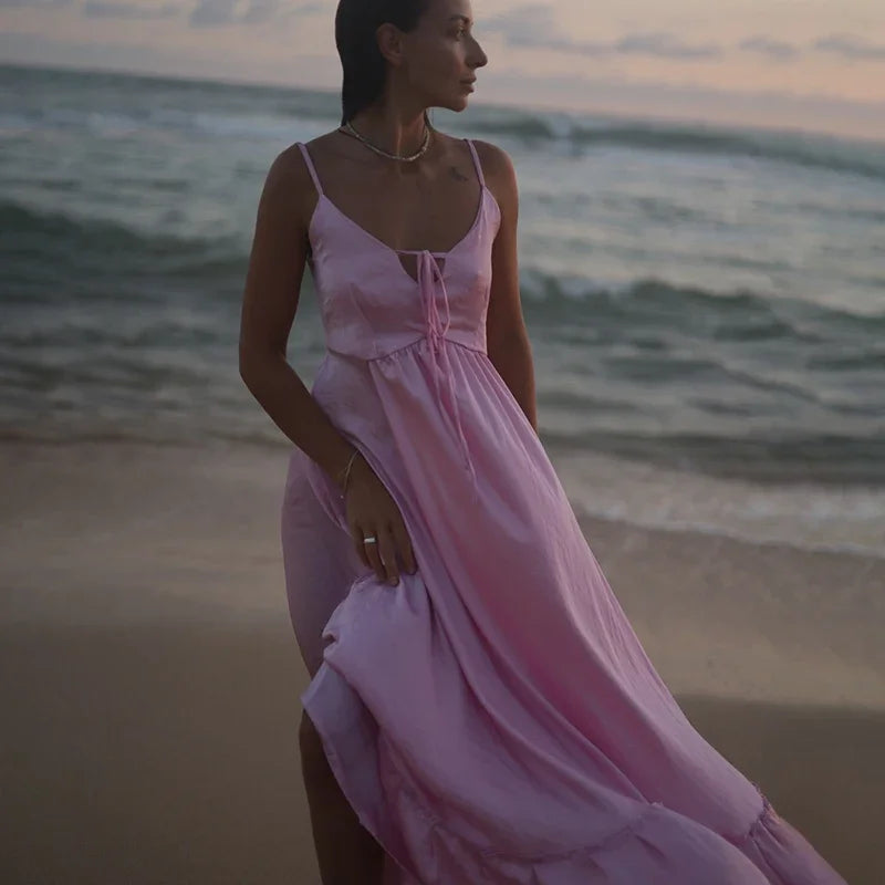 Beach Backless Loose Maxi Dress