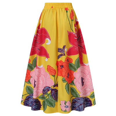 Floral Print Maxi Skirt