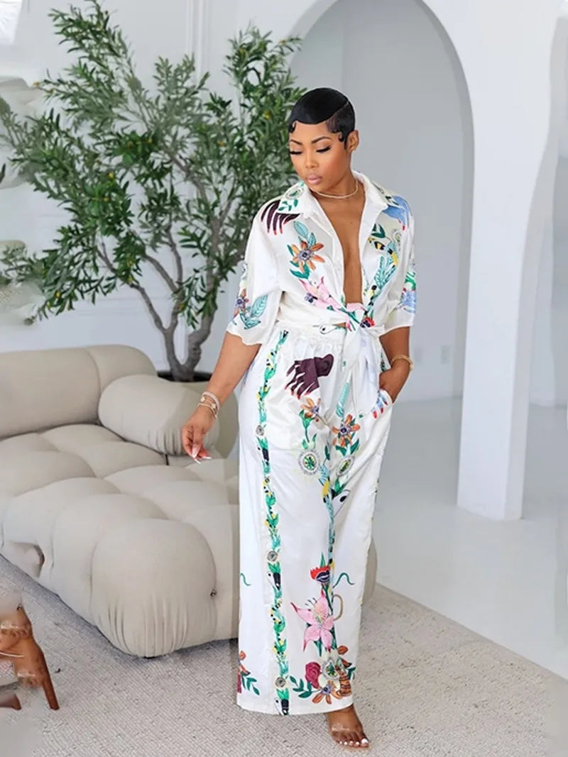 Beach Printed Summer Two Piece Set