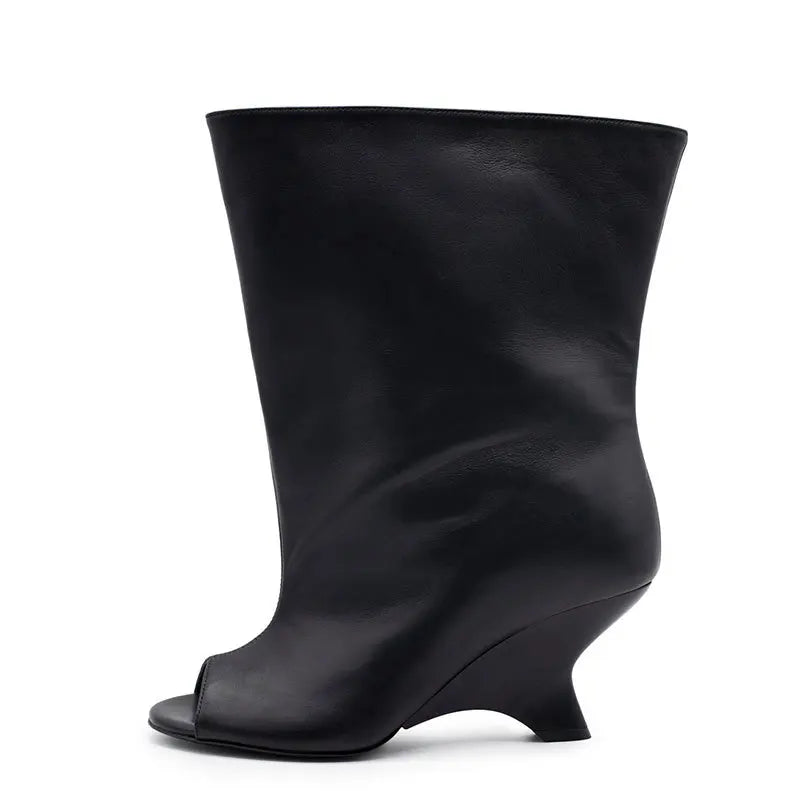 Peep Toe  Boots