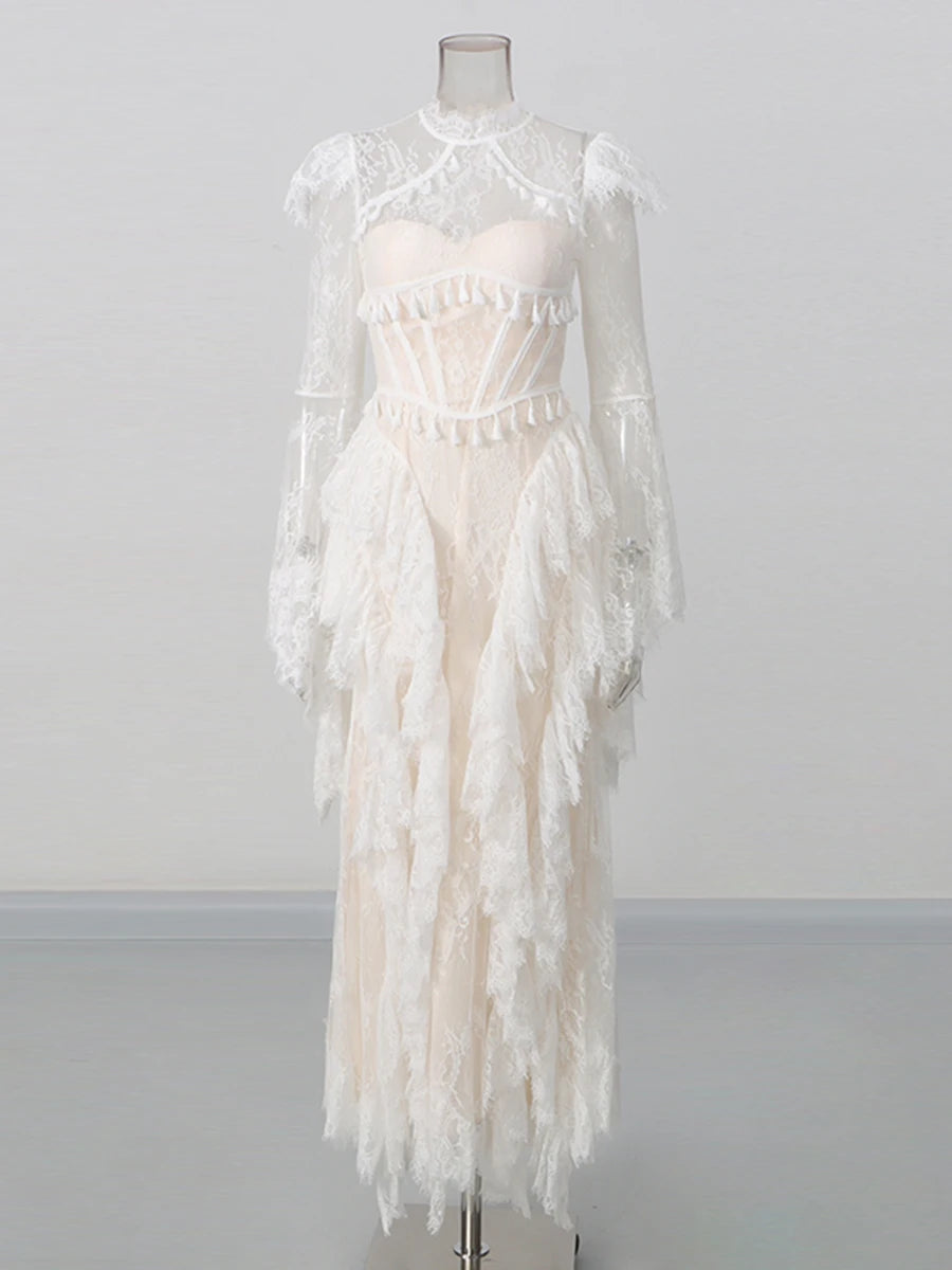 Ivory Nocturne Maxi Dress