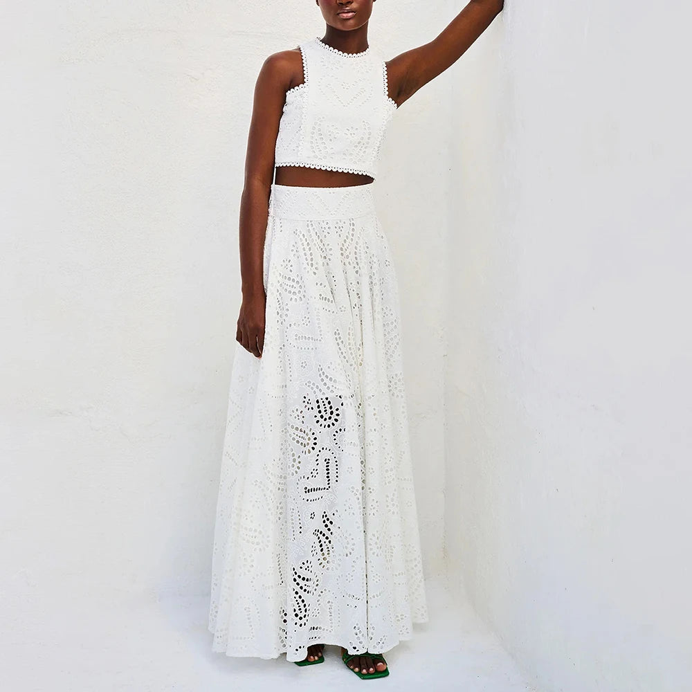 Embroidered Two Piece Set