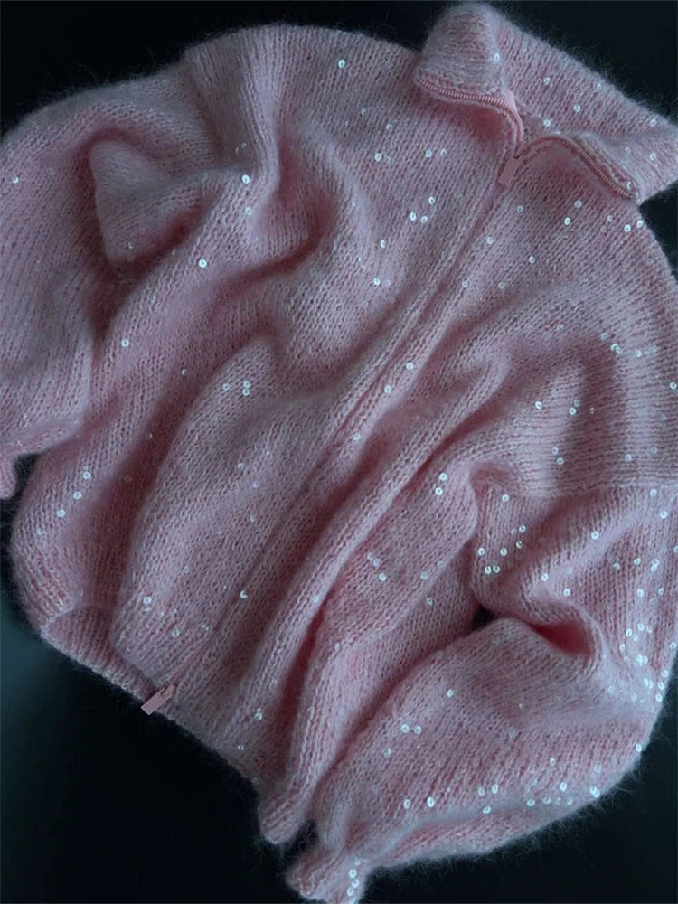 Sequin Knitted Cardigan