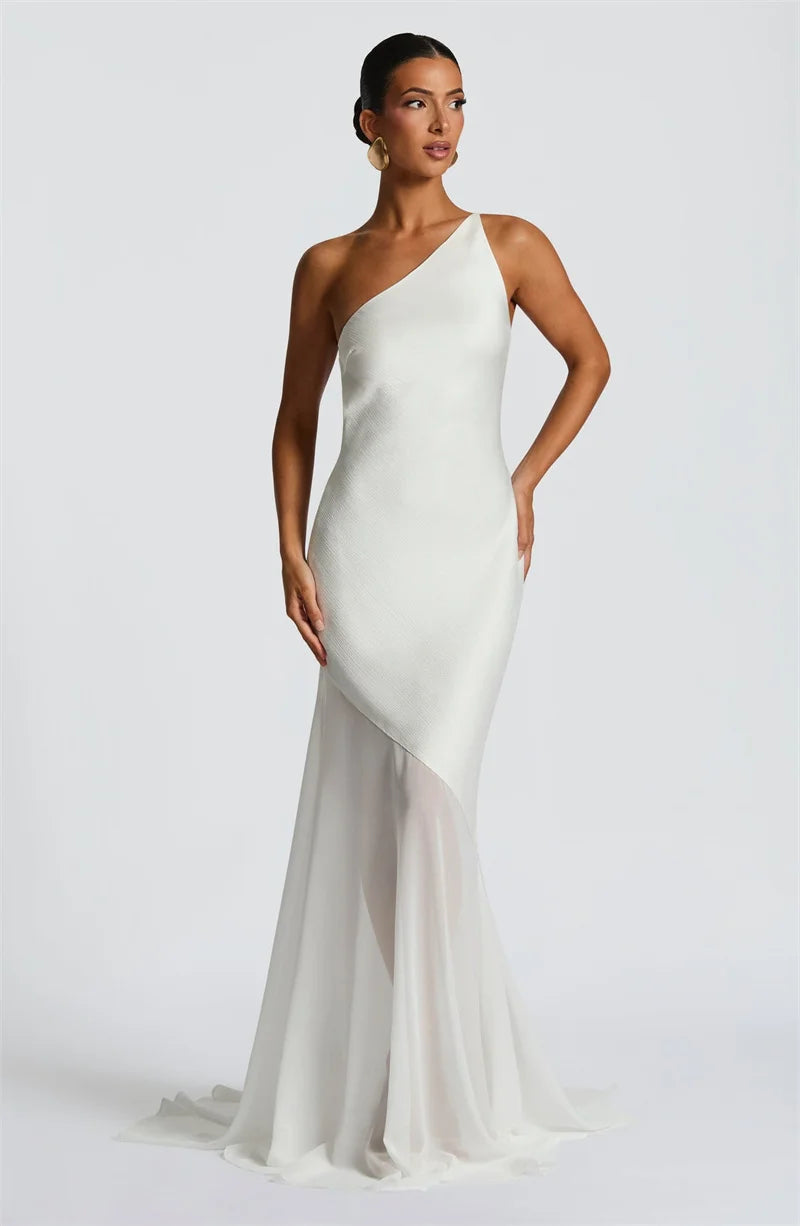 Kimberly One Shoulder Backless  Maxi Dress
