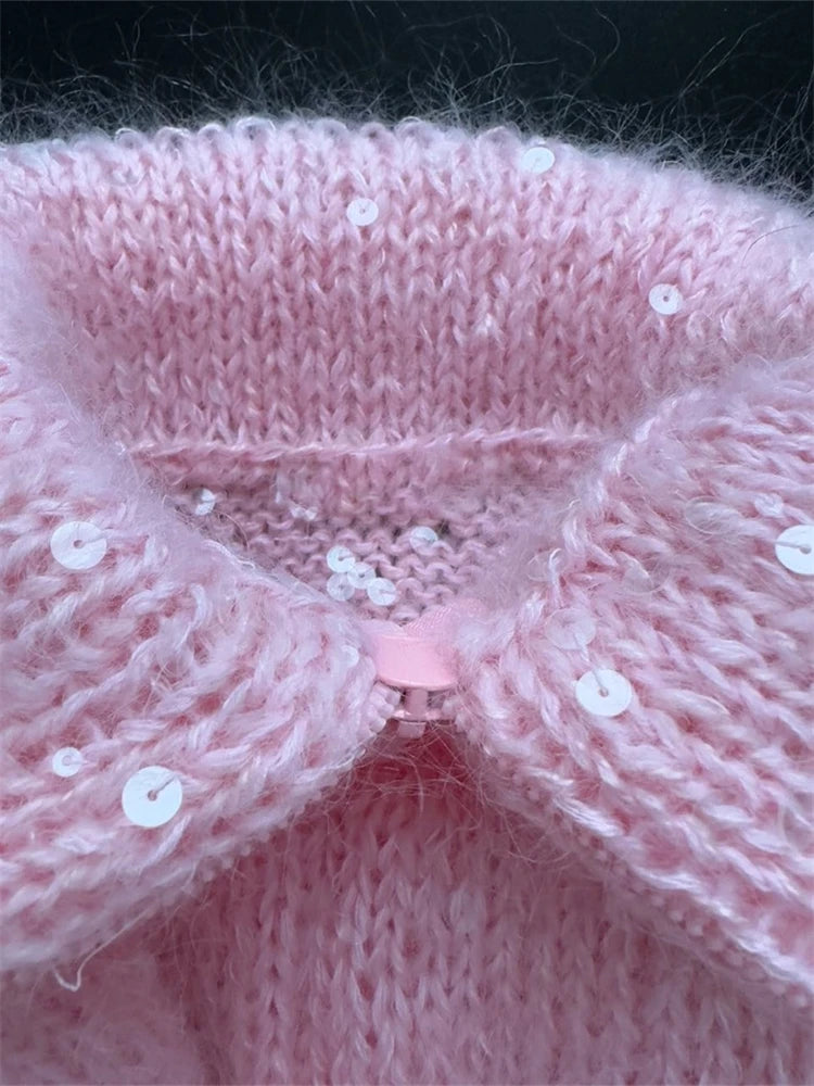 Sequin Knitted Cardigan