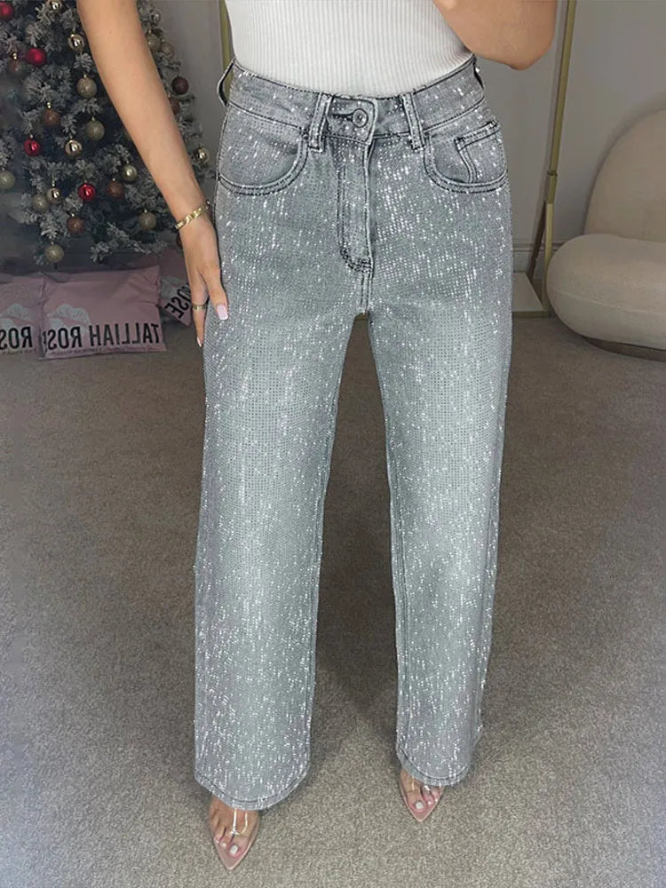 Shiny Rhinestone  Jeans