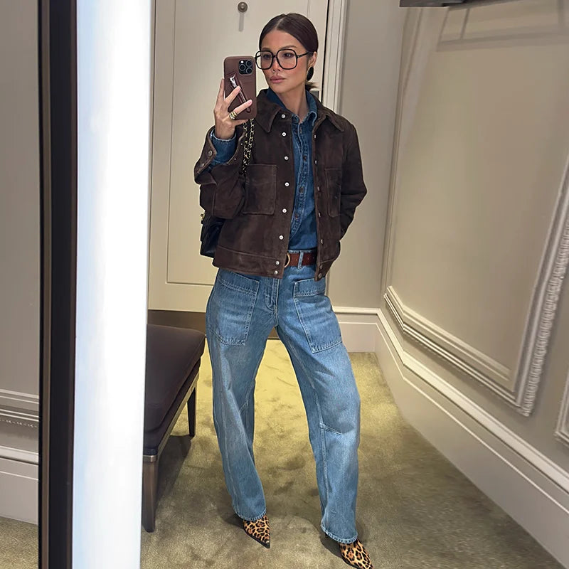 Retro Brown Suede Jackets