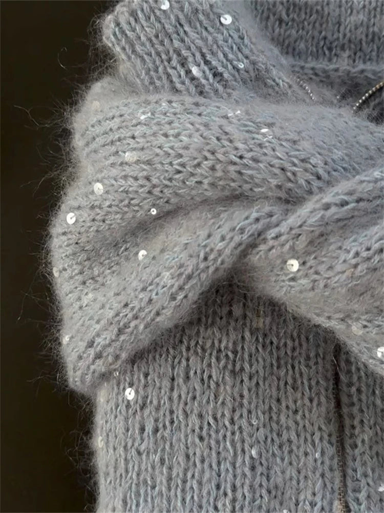 Sequin Knitted Cardigan