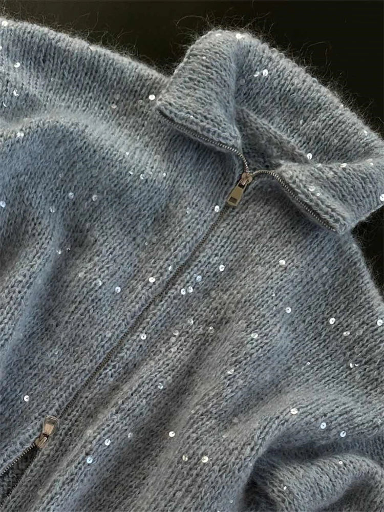 Sequin Knitted Cardigan