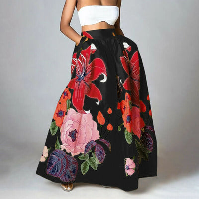 Floral Print Maxi Skirt