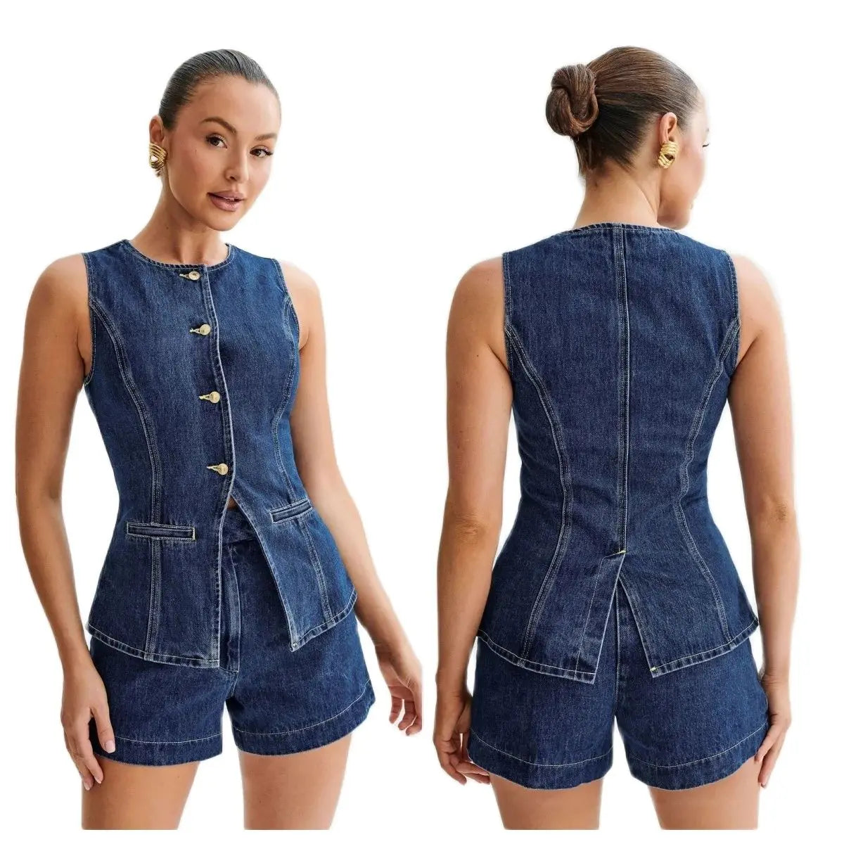 Summer Denim Two Piece Set