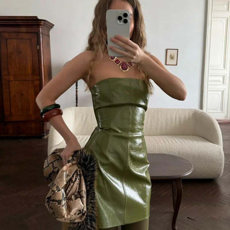 Leather Skirts Jackets Suit