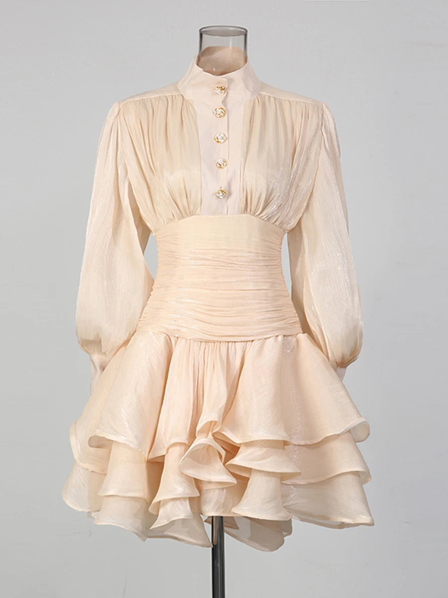 High Neck Organza Dress