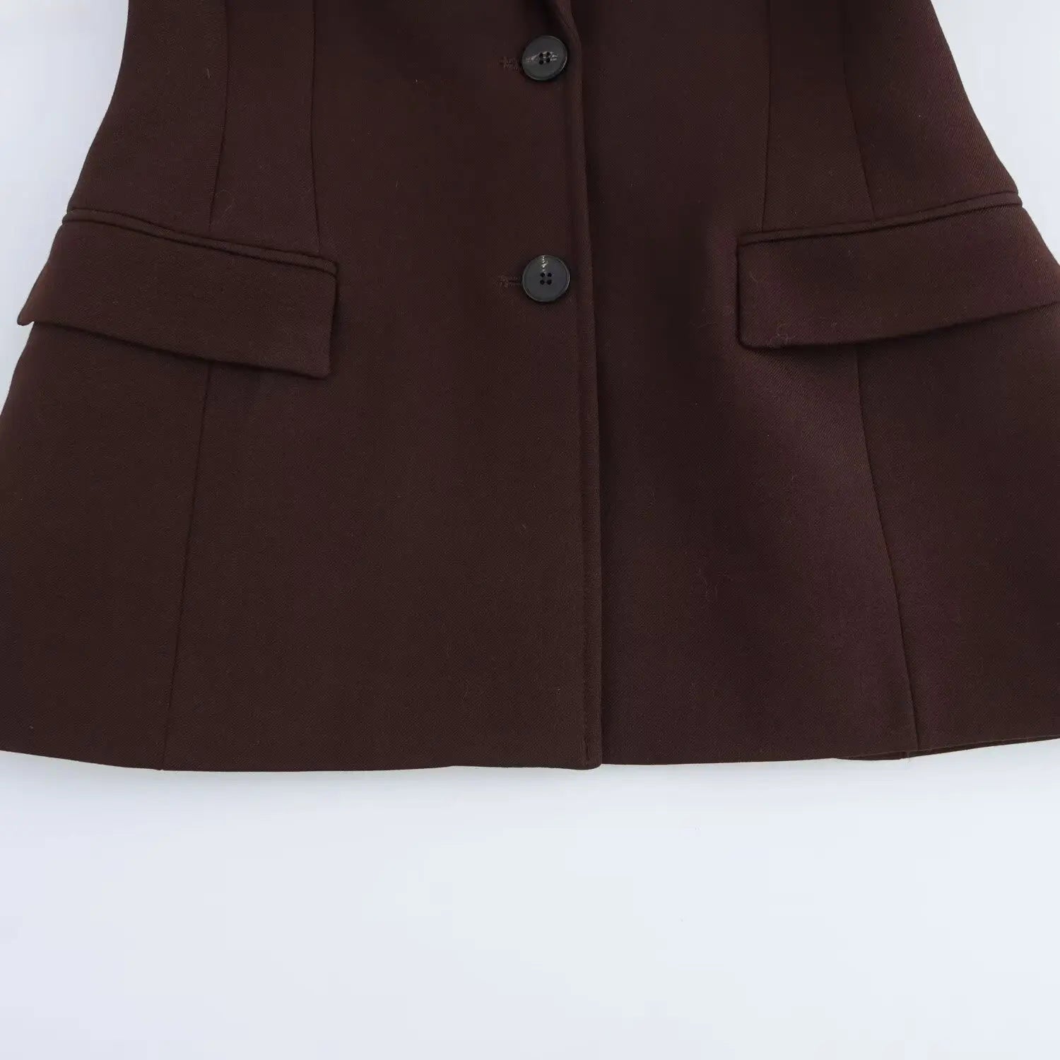 Deep Mocha Tailored Blazer Pants and Skirt Set