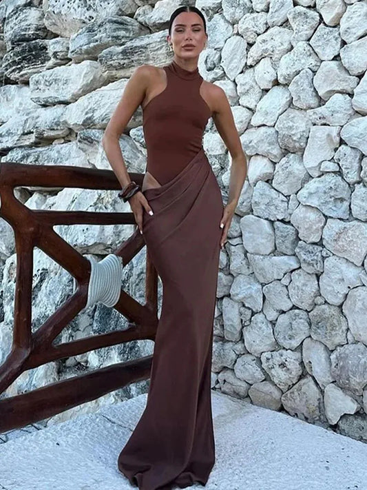 Juiana  Satin Maxi Dress