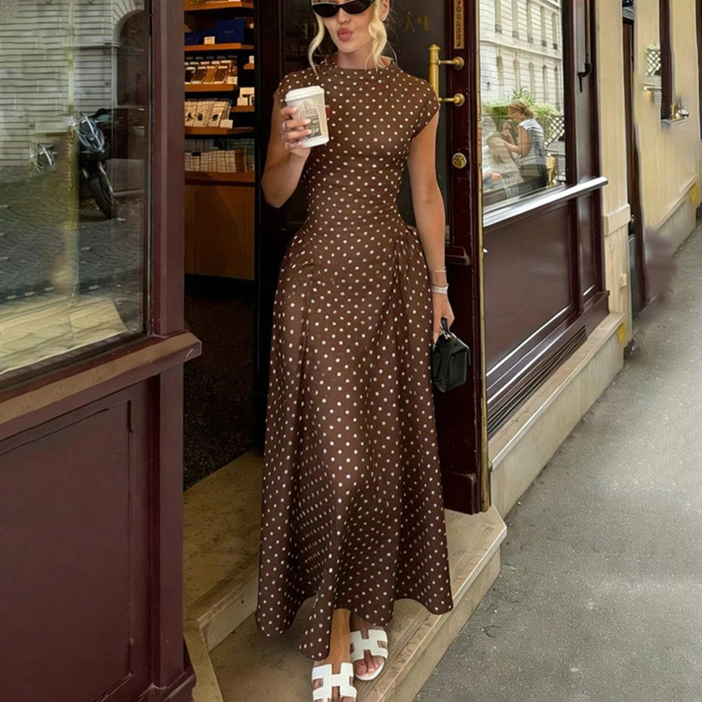 Polka Dot Long Dress Summer