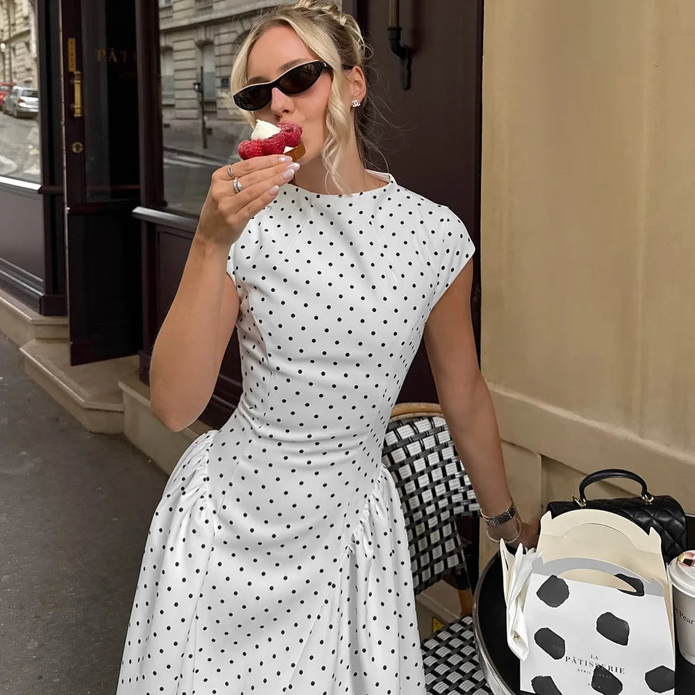 Polka Dot Long Dress Summer