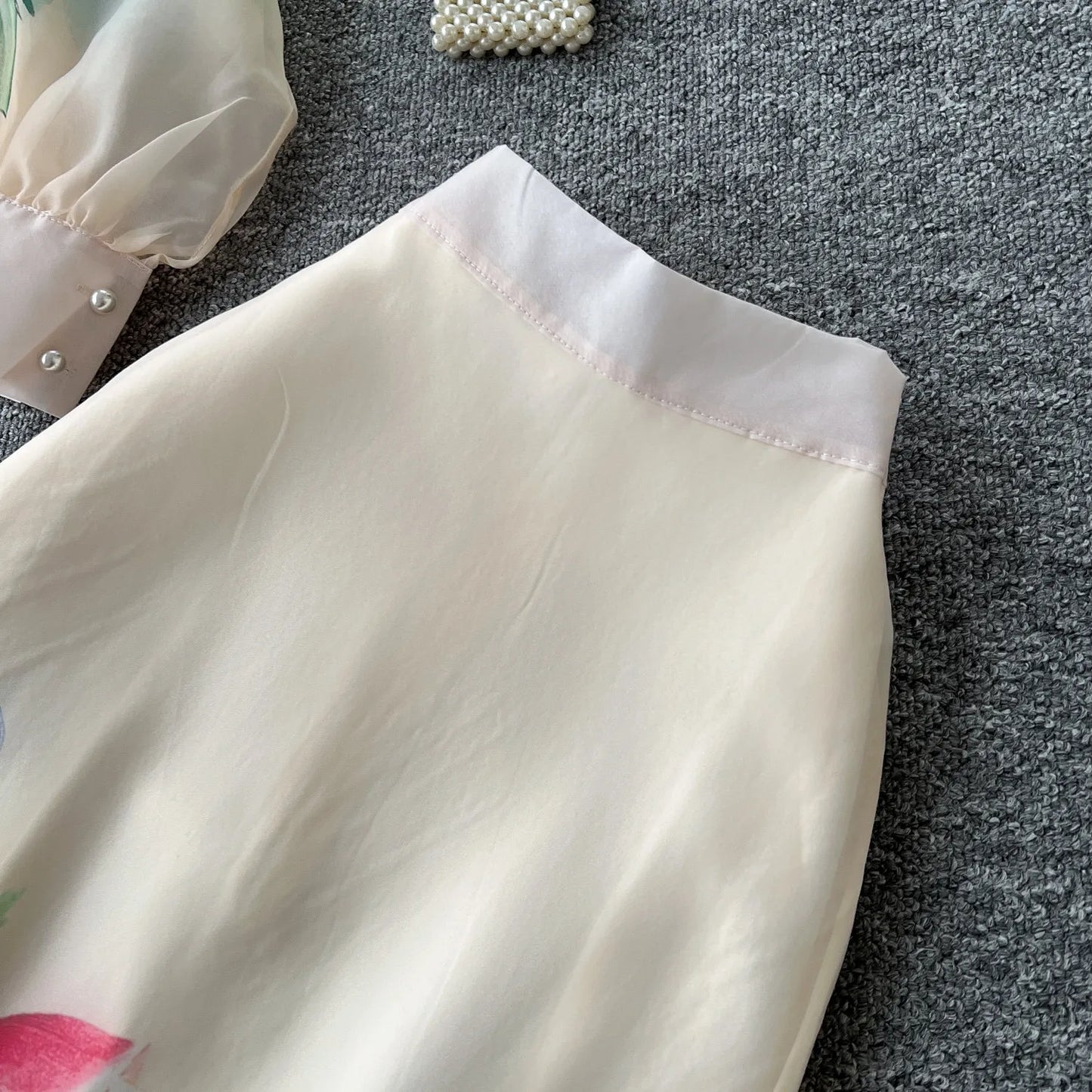 Evelina Chiffon Floral Set