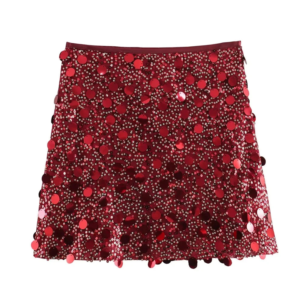 Short Sequins Skirt