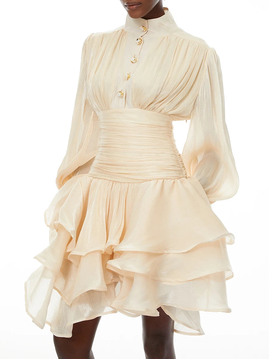 High Neck Organza Dress