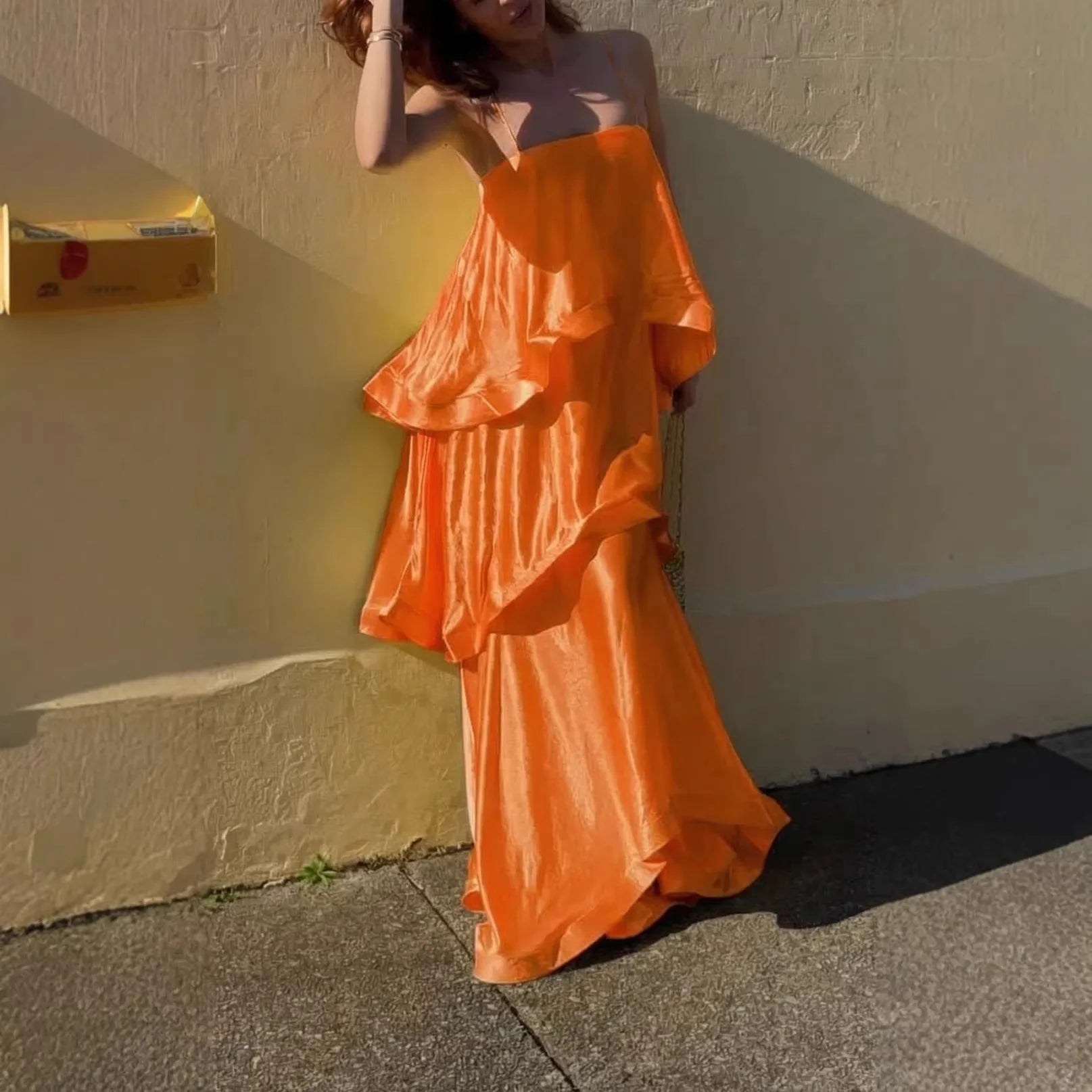 Dana Ruffled Strapless Dress