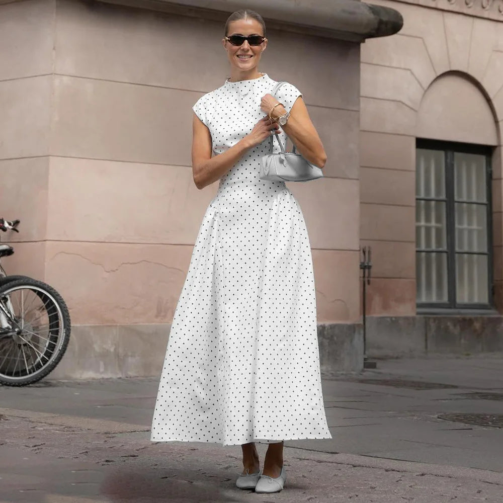 Polka Dot Long Dress Summer
