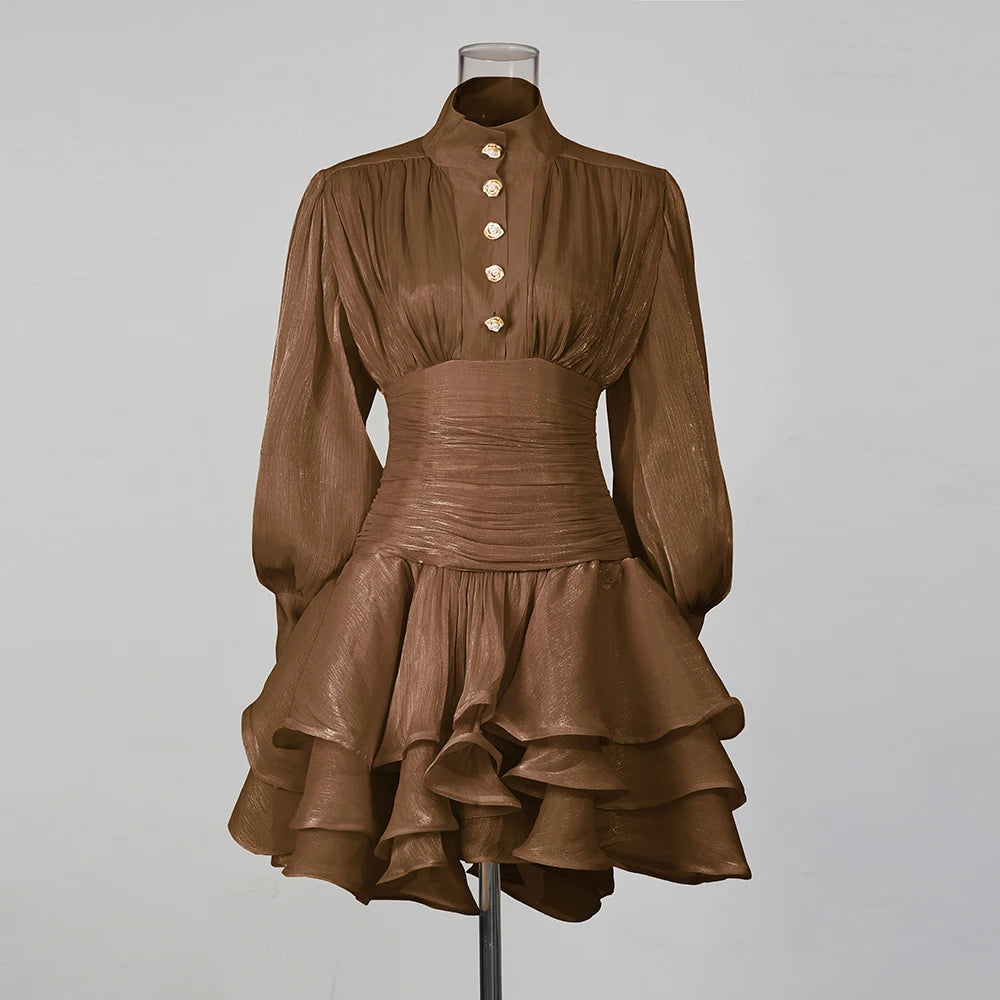 High Neck Organza Dress