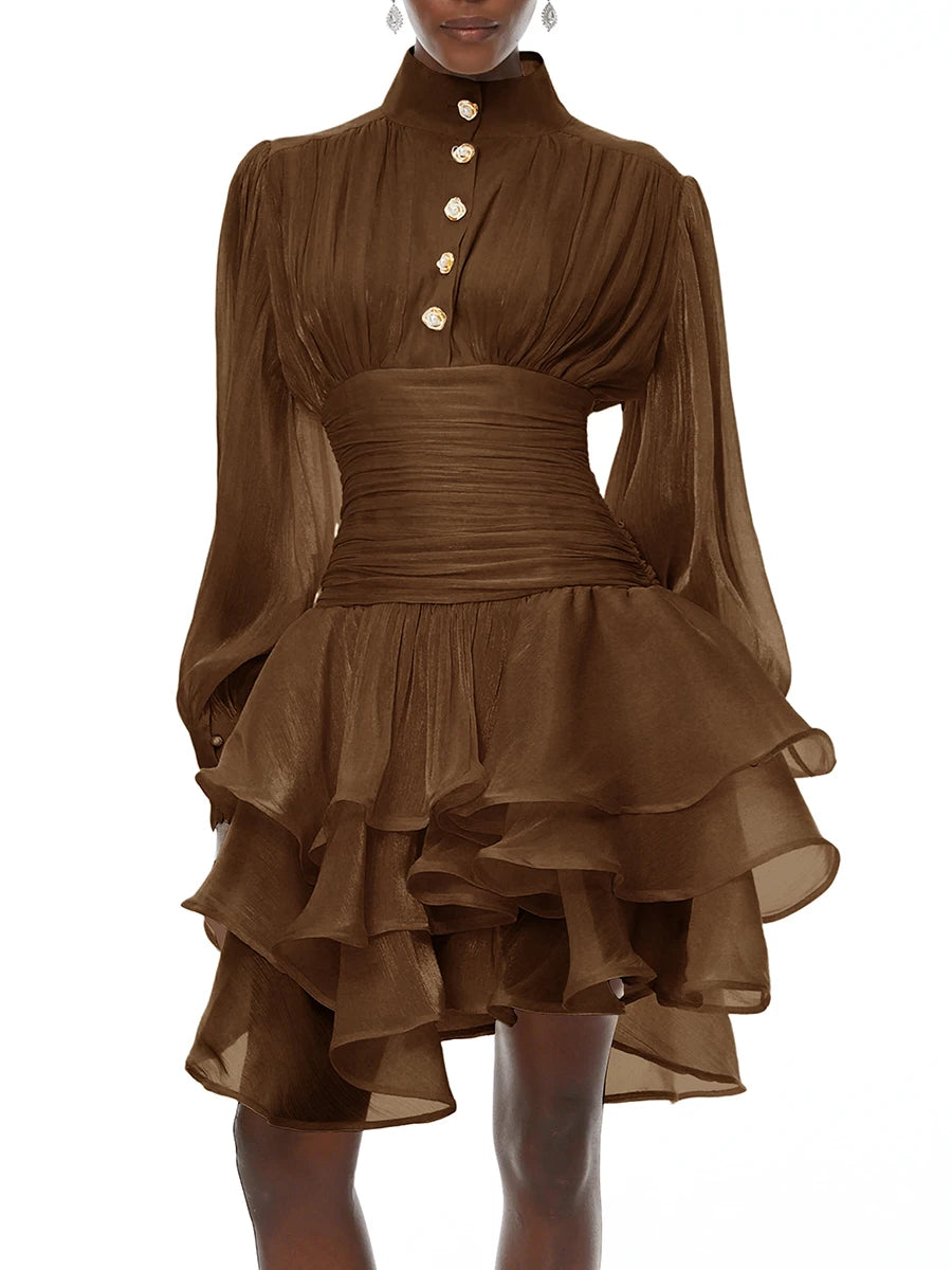 High Neck Organza Dress