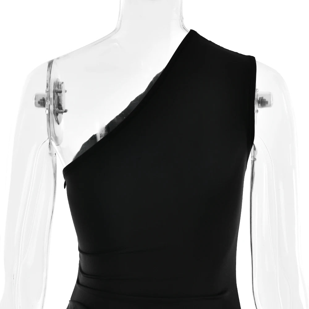 Julissia Satin one Shoulder Dress