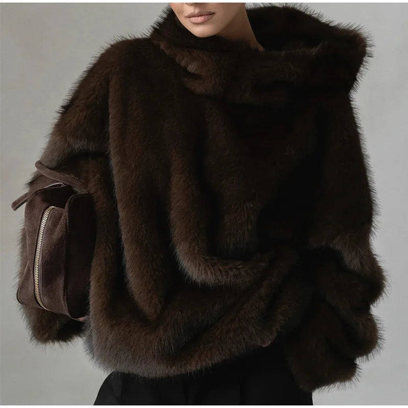 Fur Hooded Sweater