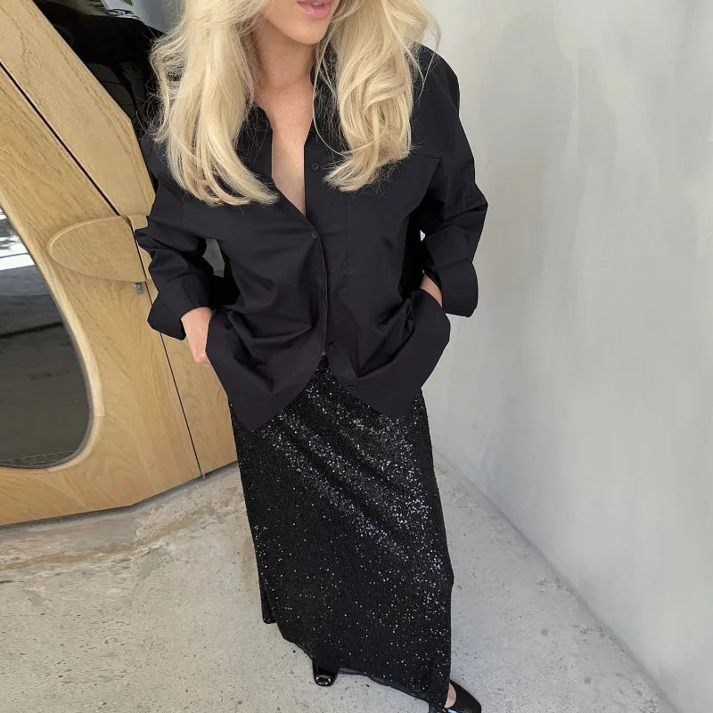 MARICIA Sequin Skirt