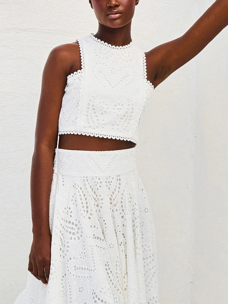 Embroidered Two Piece Set