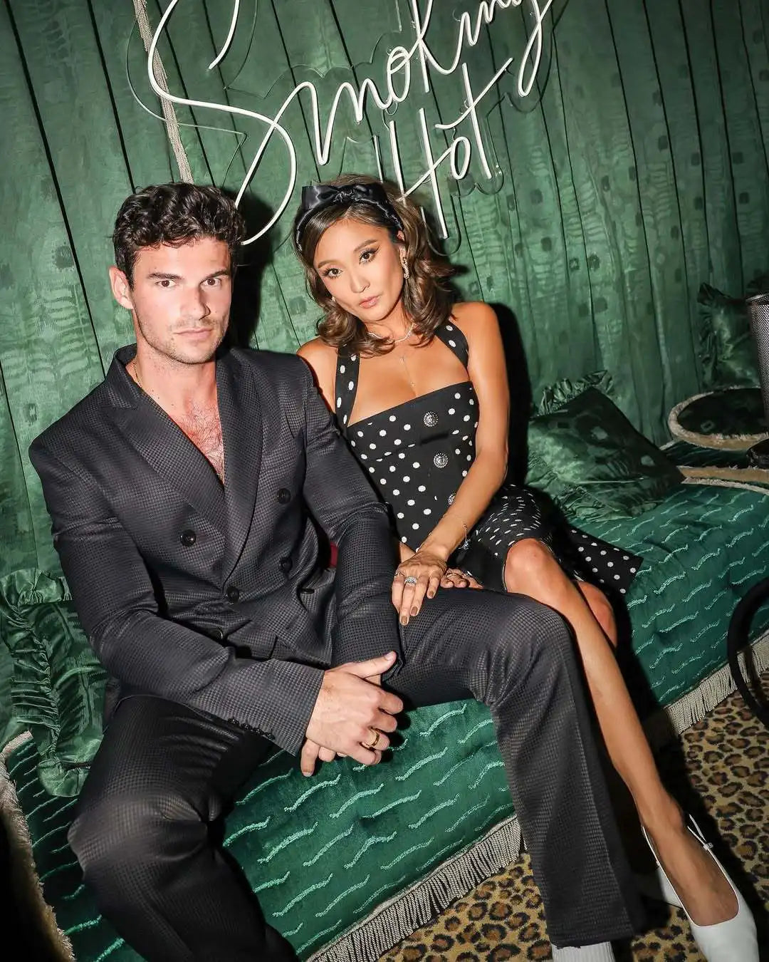 Perry Polka Dot Contrast Mini Dress