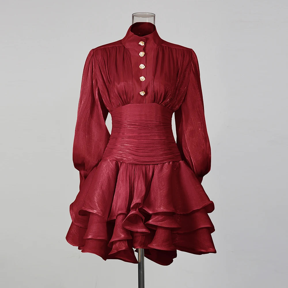 High Neck Organza Dress