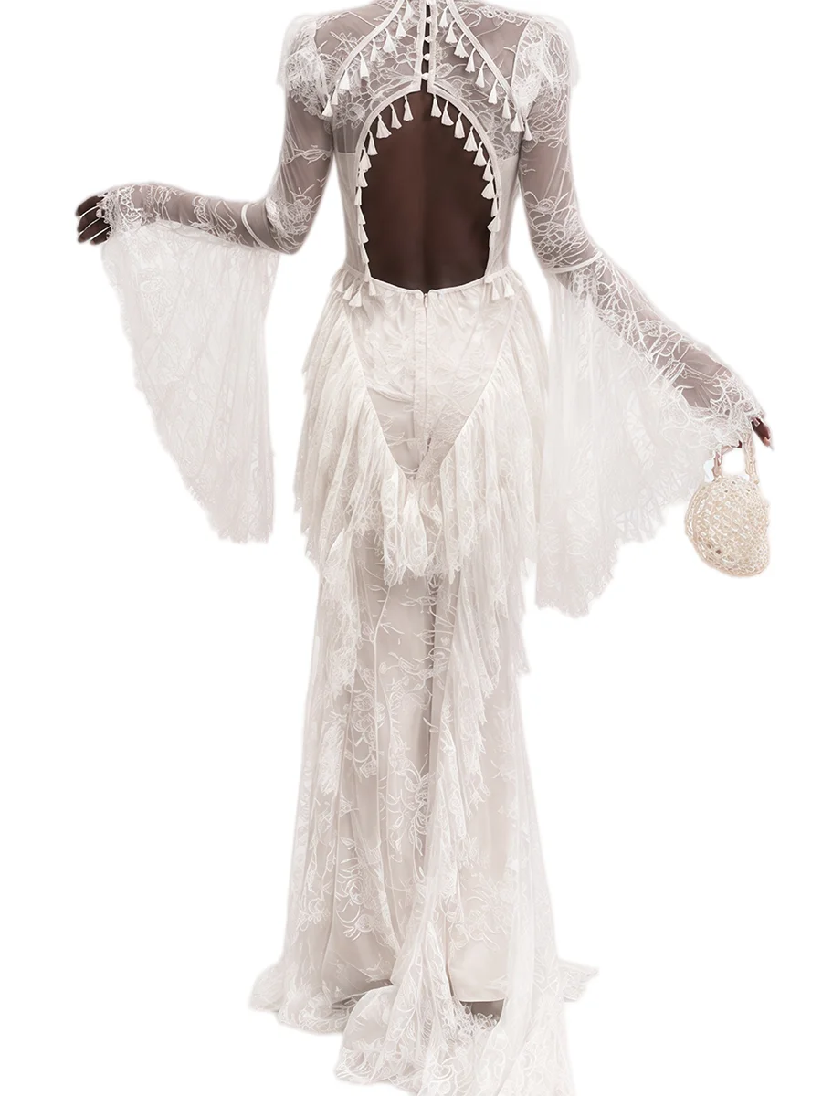 Ivory Nocturne Maxi Dress