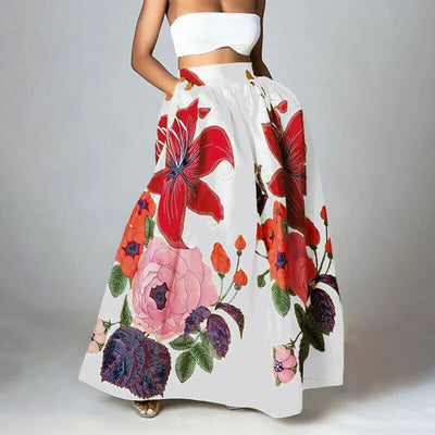 Floral Print Maxi Skirt