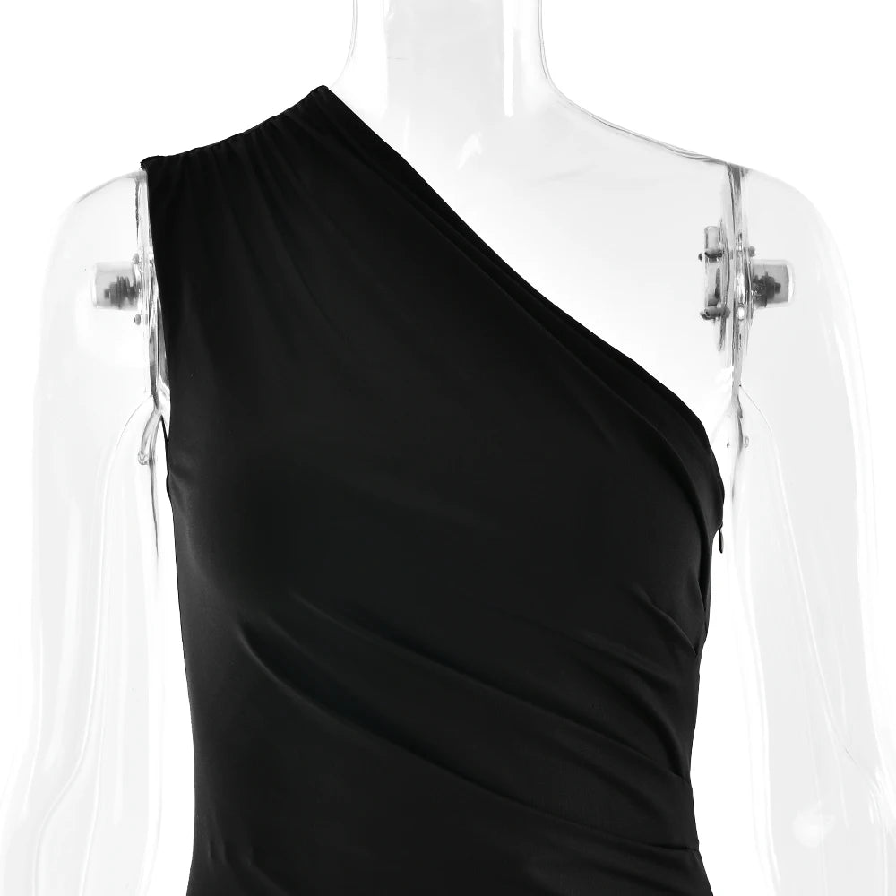 Julissia Satin one Shoulder Dress