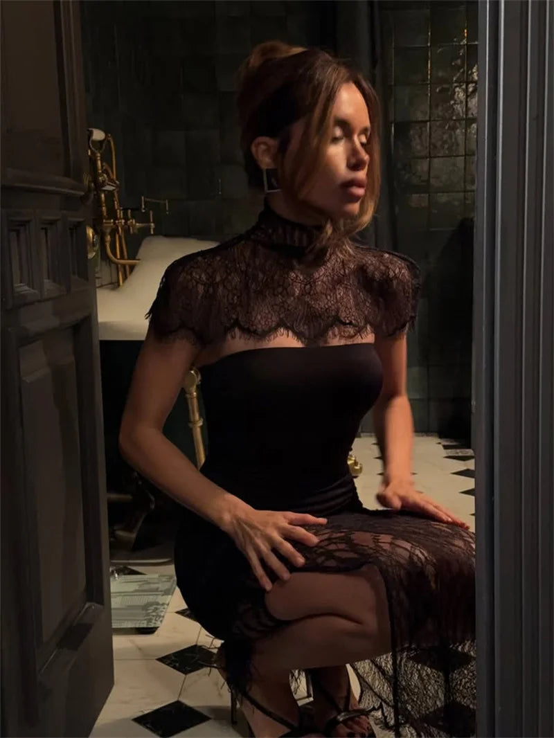 Ursula Lace Backless Mini Dress